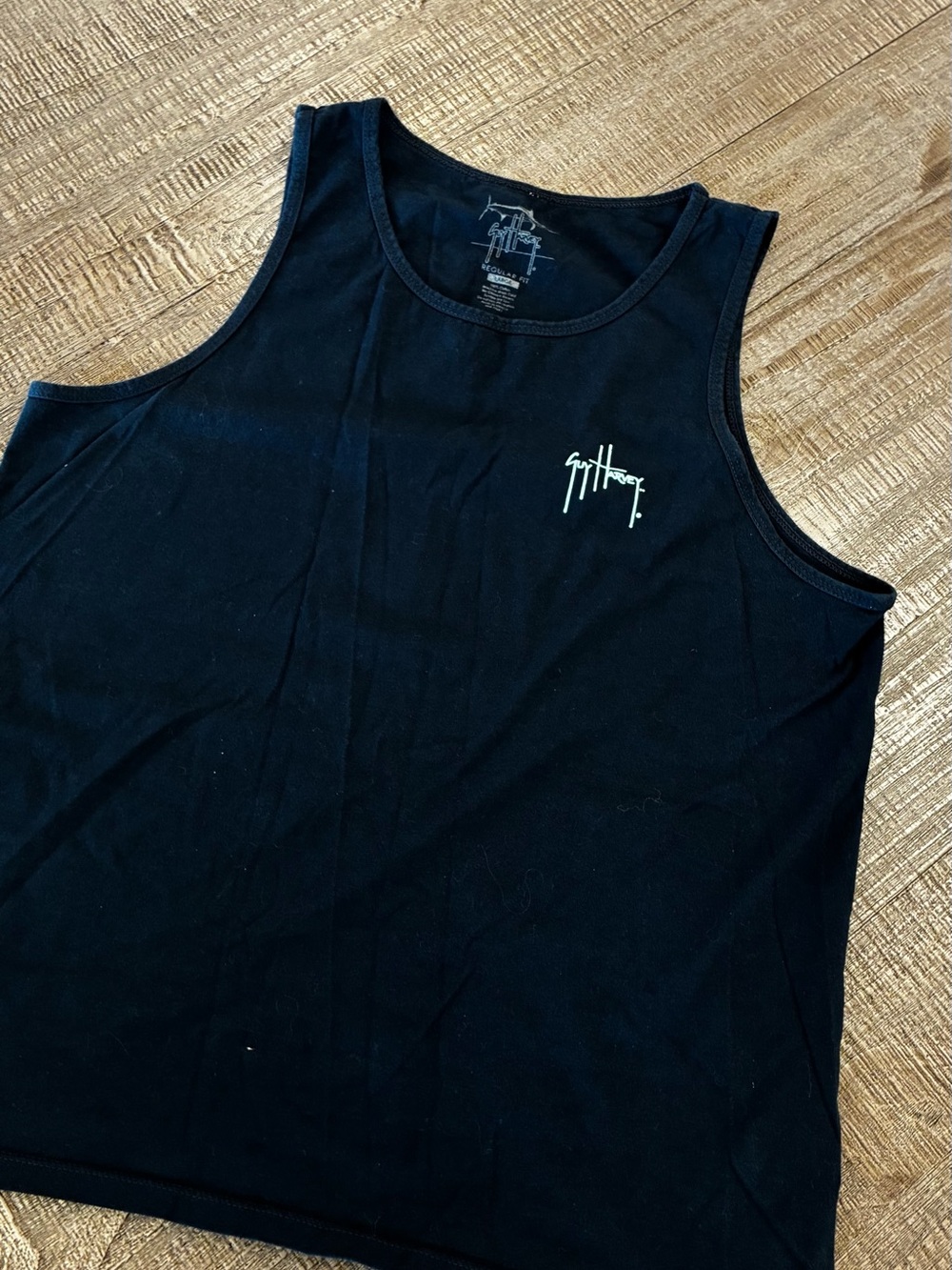 Men’s Guy Harvey navy Blue Tank with Small White Logo